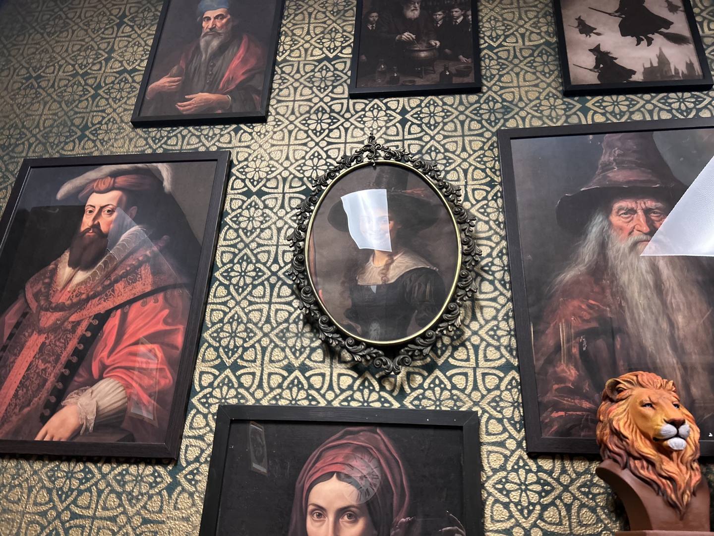 Puzzle set dressing inside Griffin's Door, the fantasy escape room at Twisted Escape Rooms